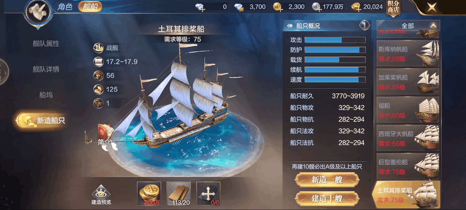 大航海时代4威力加强版HD舰船评测