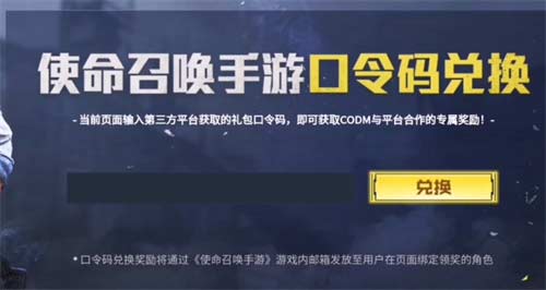 使命召唤手游口令码在哪里输入