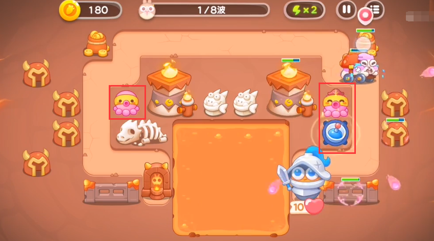 保卫萝卜4饿龙传说第8关攻略