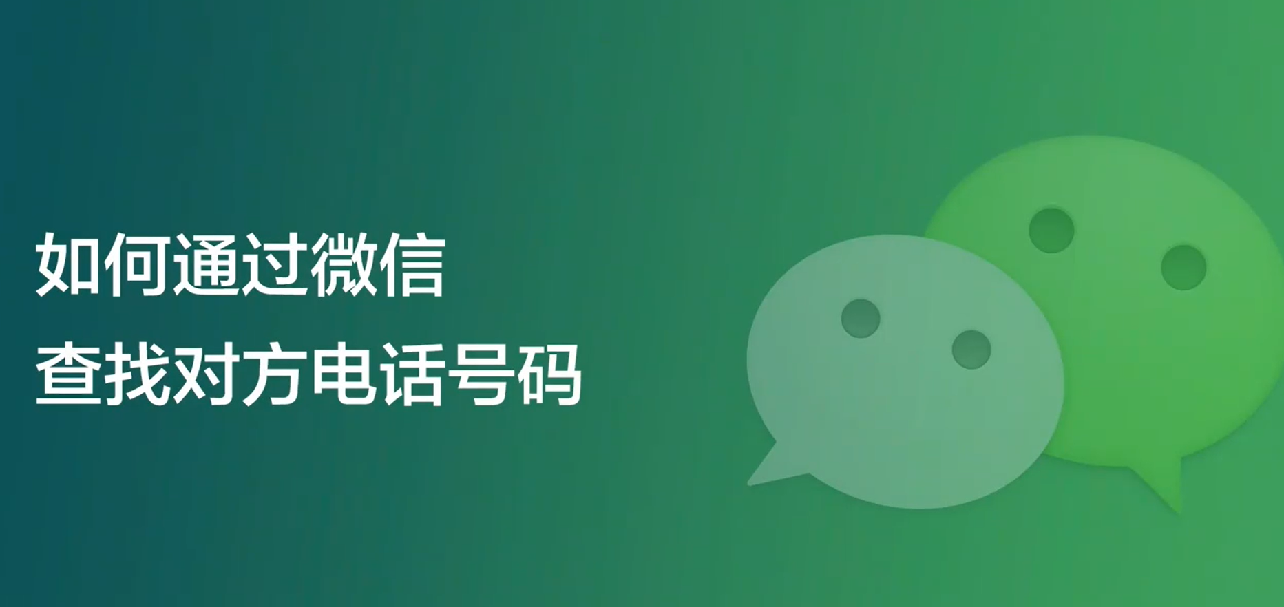 微信怎么看人电话号码
