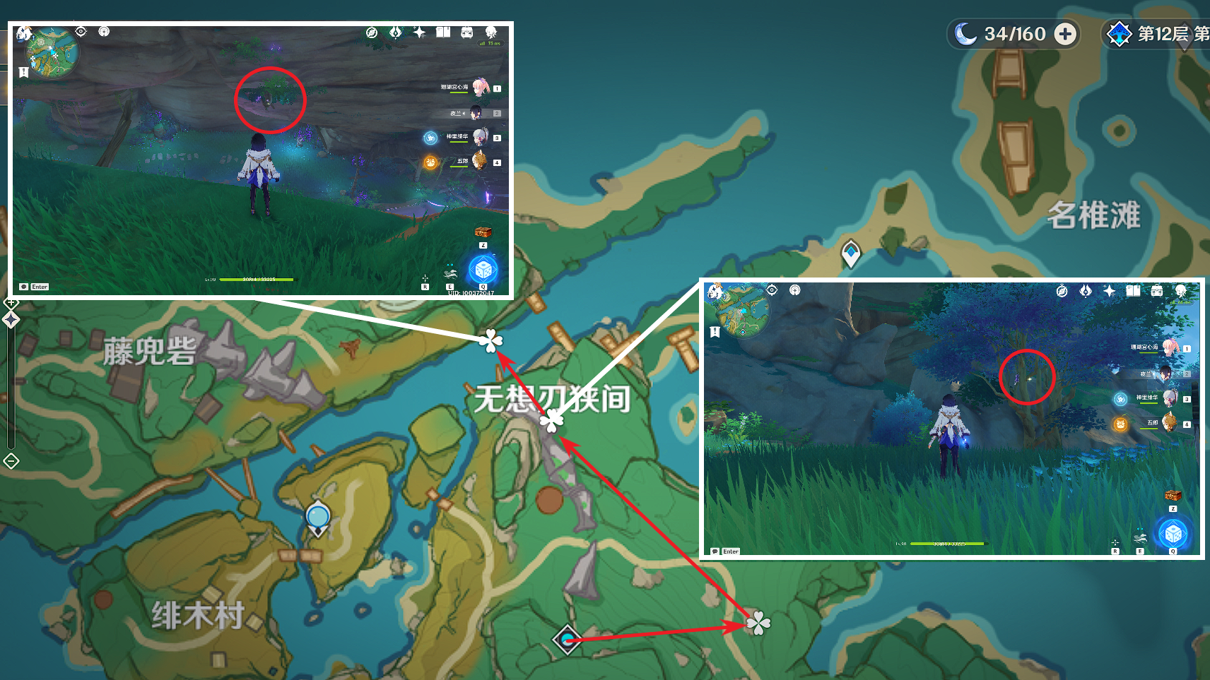 原神鬼兜虫收集路线