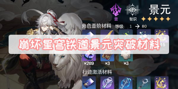 崩坏星穹铁道景元突破材料