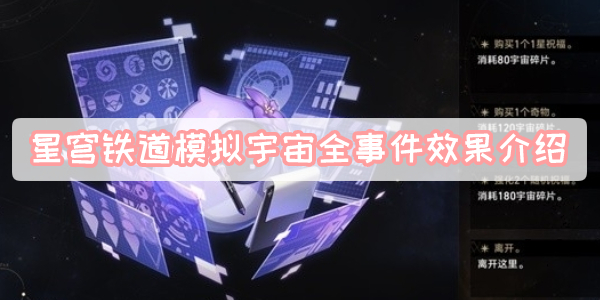 星穹铁道模拟宇宙全事件效果介绍