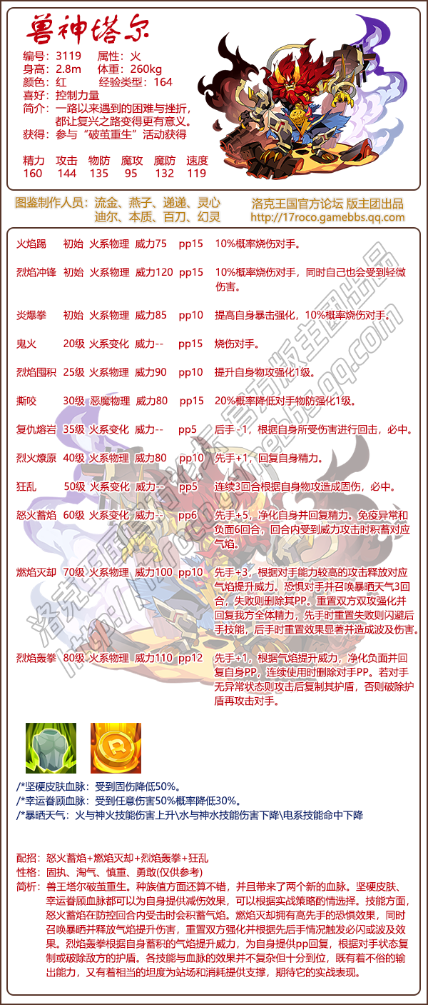 洛克王国兽神塔尔性格推荐