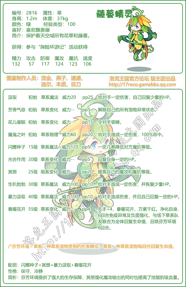 洛克王国藤蔓精灵性格推荐