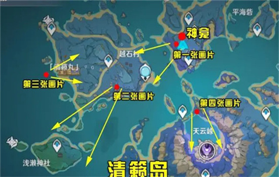 原神清籁岛拍摄画片位置一览[图]