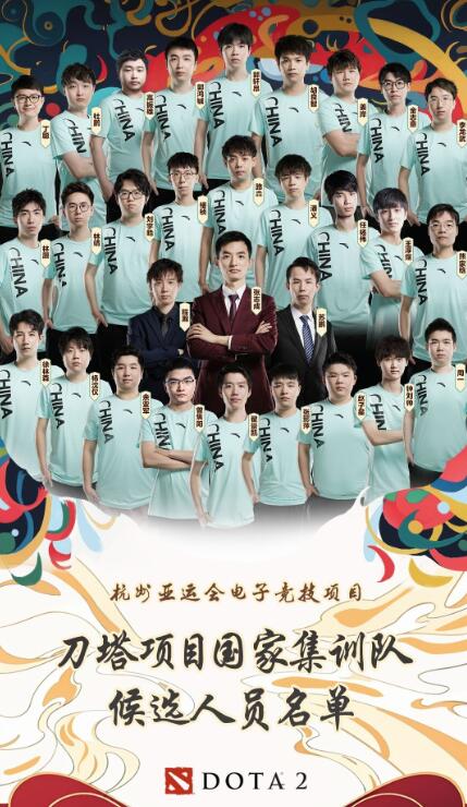 2023杭州亚运会dota2国家队集训名单
