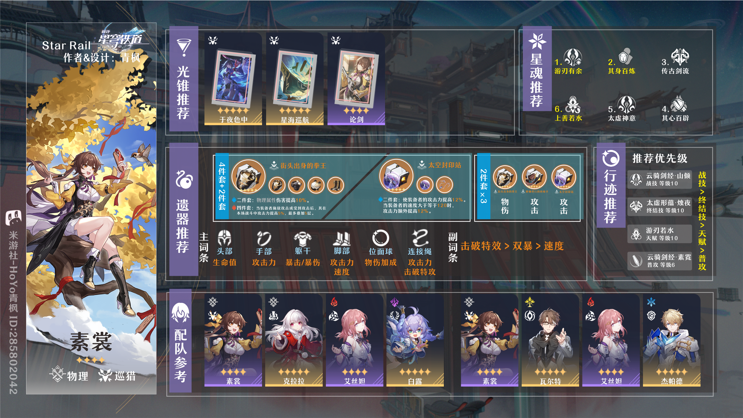崩坏星穹铁道1.1版本巡猎命途角色培养攻略