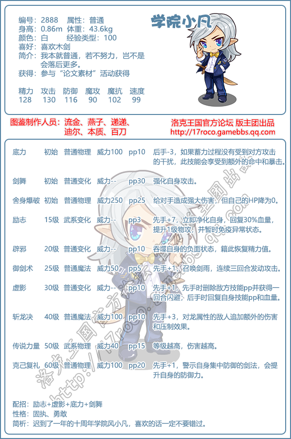 洛克王国学院小凡性格推荐