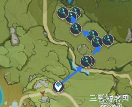 原神小灯草采集路线-菲谢尔突破材料小灯草位置一览