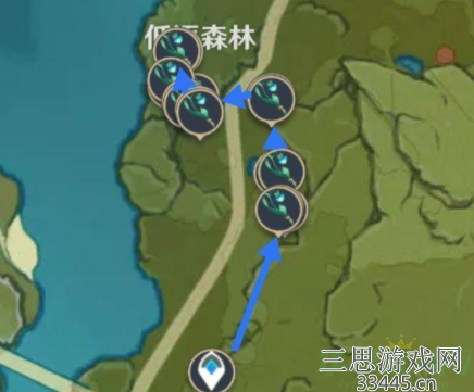 原神小灯草采集路线-菲谢尔突破材料小灯草位置一览