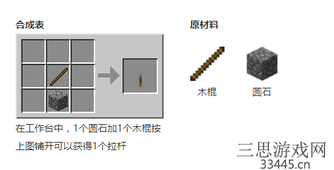 我的世界拉杆怎么做-拉杆合成方法及用途说明